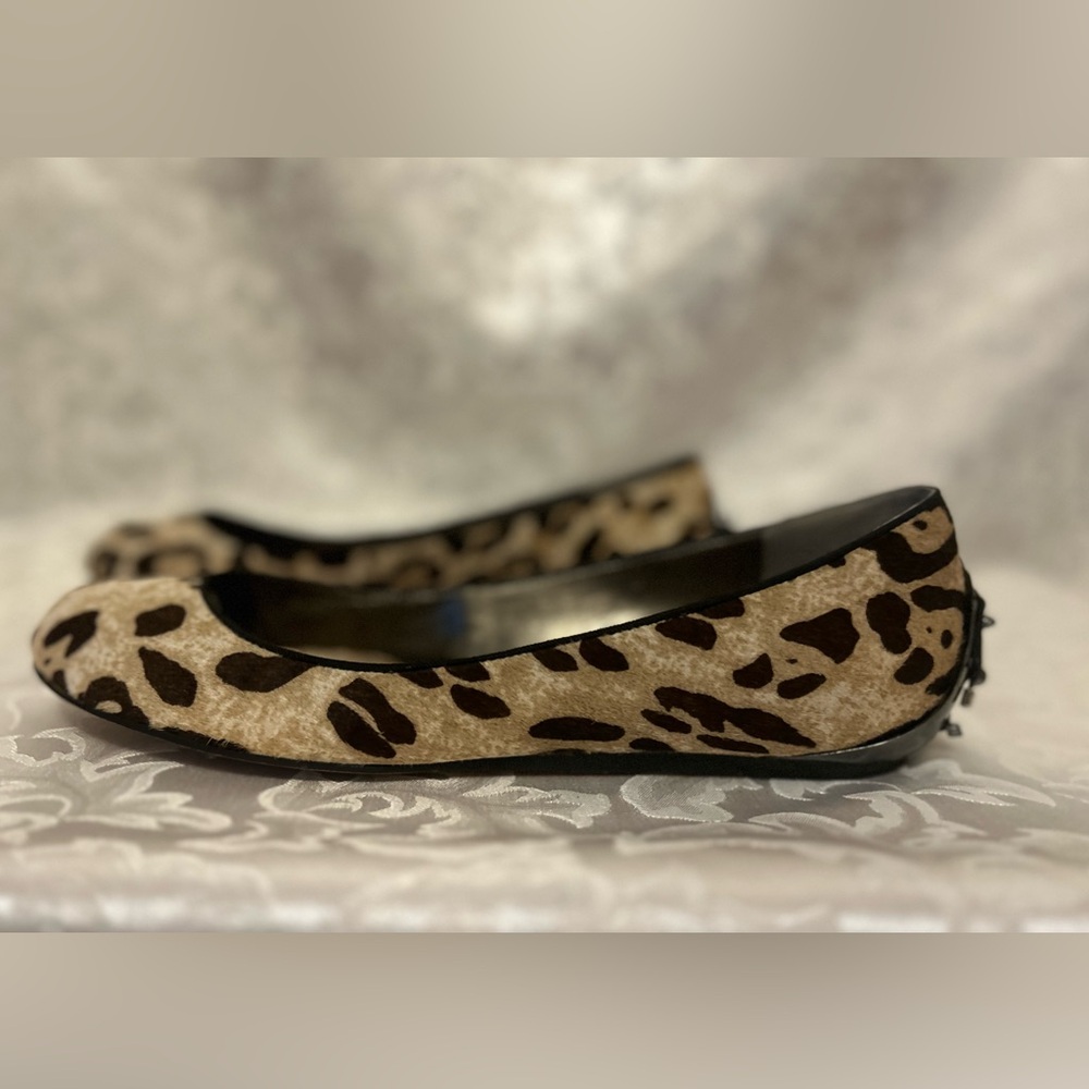 Sam Edelman Joya Calf Hair Leopard Print Ballet Flats, Size 9